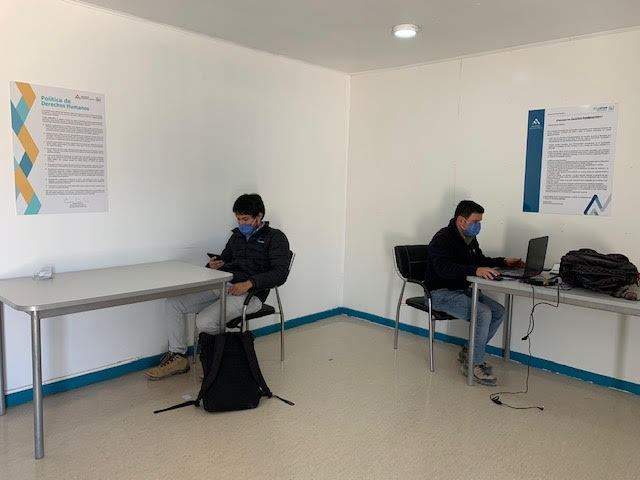 RRHH habilitó sala de estudio y conectividad en campamento de operaciones