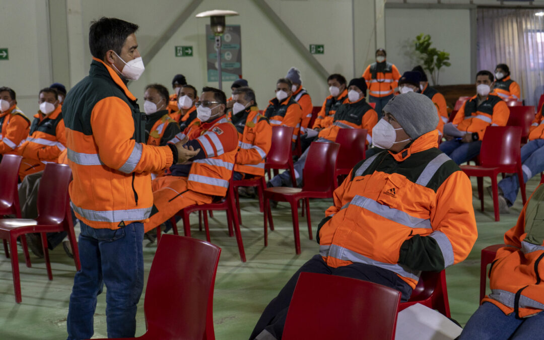 Área Mina tuvo primer cambio de turno presencial desde el inicio de la pandemia