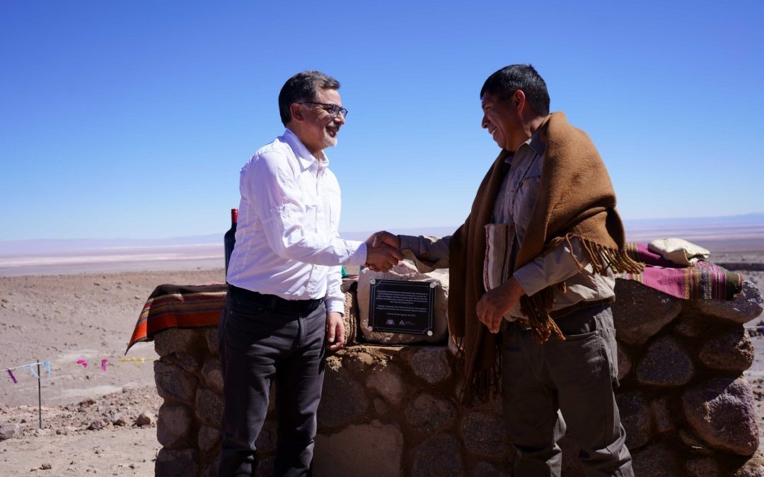 Comunidad de Camar y Minera Zaldívar instalan primera piedra para rescatar sitio arqueológico