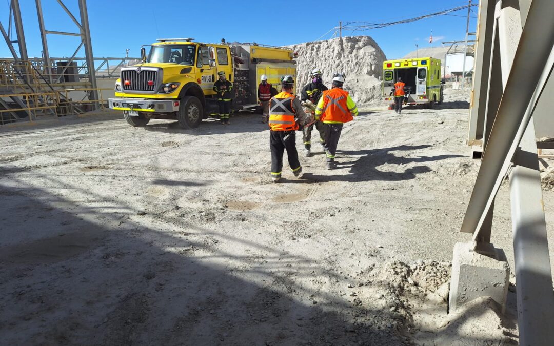 Simulacro en túnel de correas refuerza preparación ante emergencias